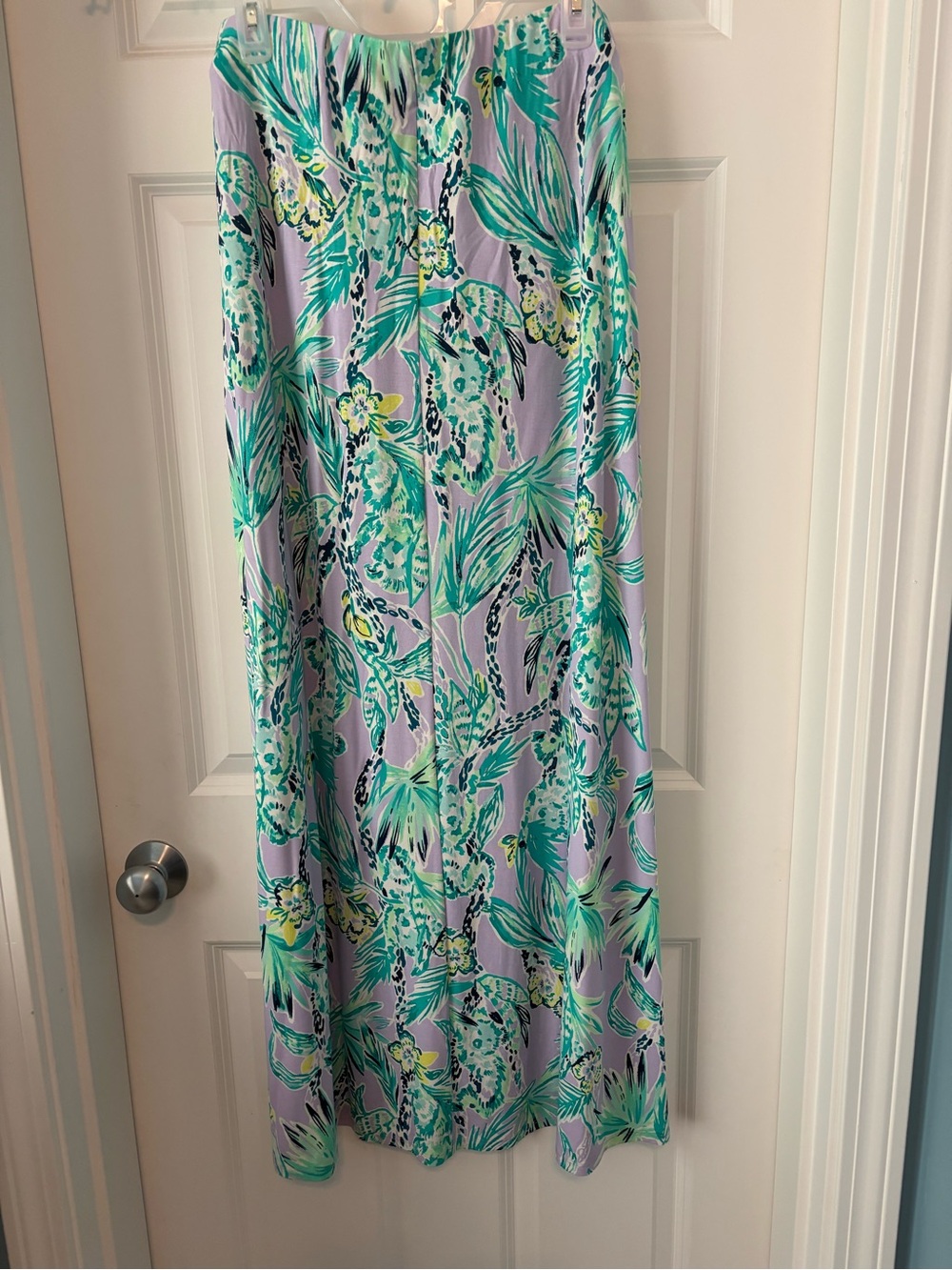 Lilly Pulitzer Suri Maxi Skirt / Strapless Dress Light Lilac Verbena Sz L - EUC! - Picture 4 of 6